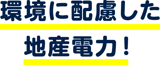 環境に配慮した地産電力！